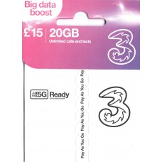 3UK 5G/4G/3G New Pay As You Go Prepaid SIM (No Stored Value)
